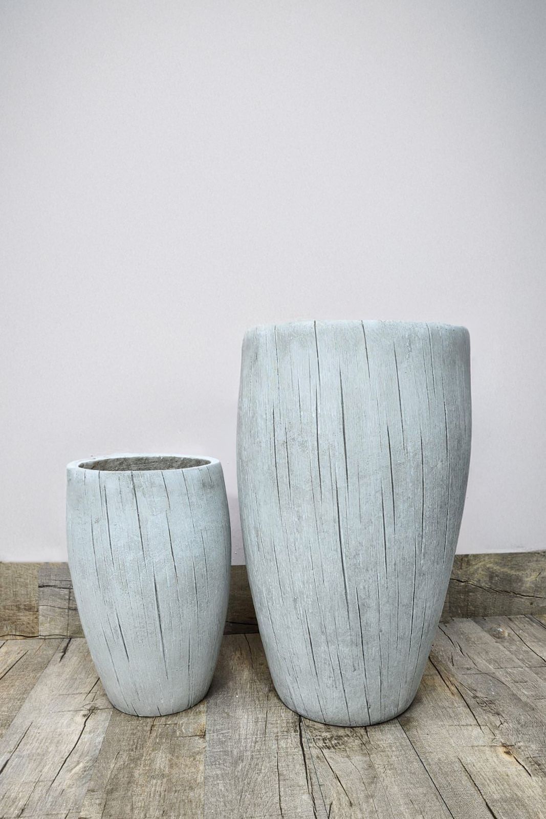 Rustic Concrete Planter Set