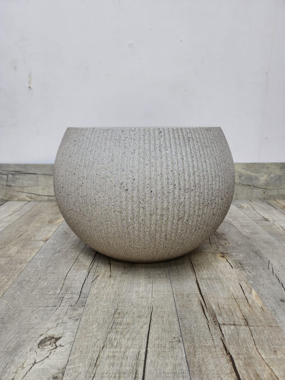 Textured Round Plastic Planter