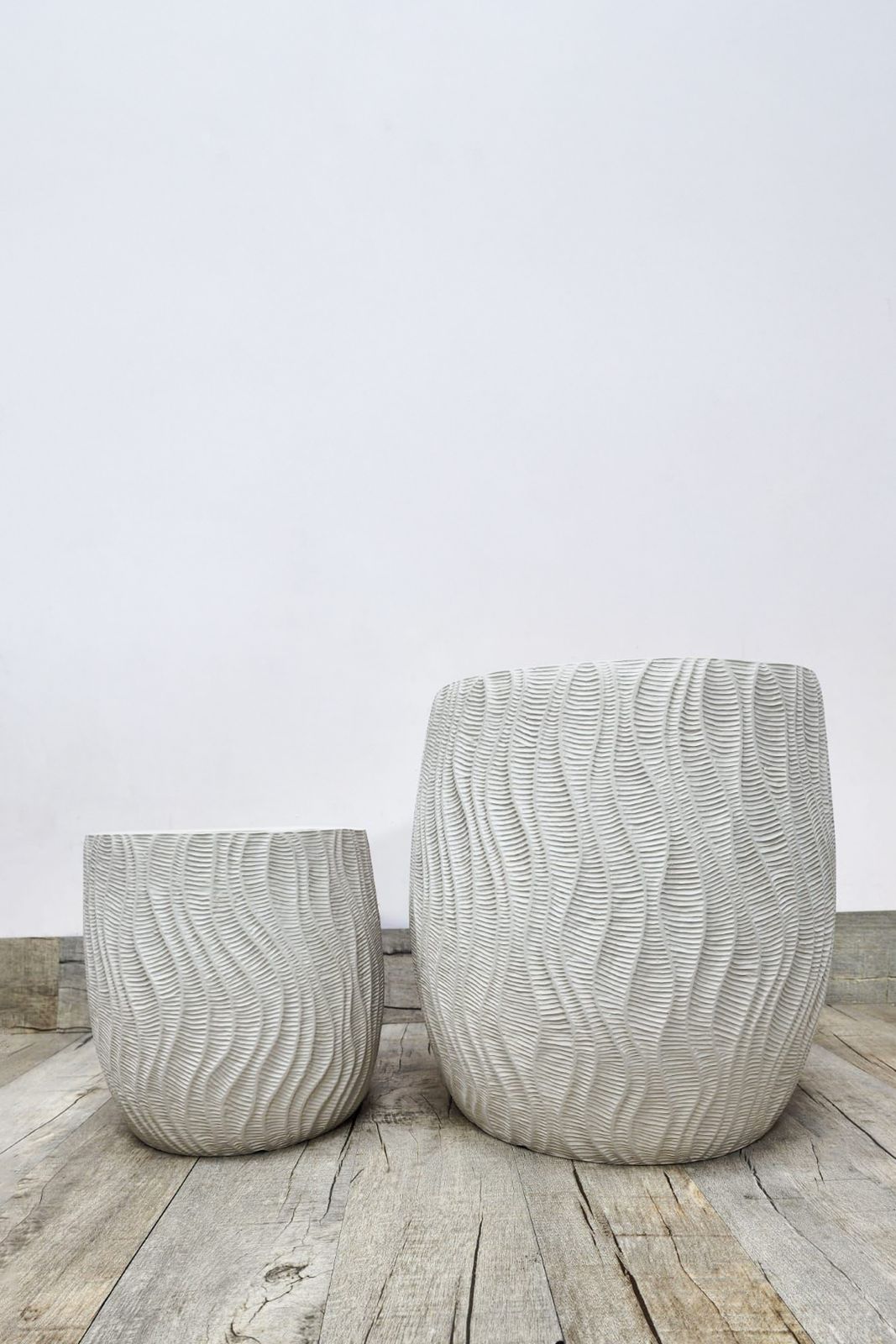 Wave Pattern Ceramic Plant Pots